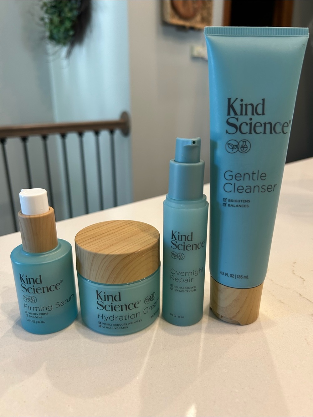 Gentle Cleanser in light blue - Hydrating Skincare Cleanser set